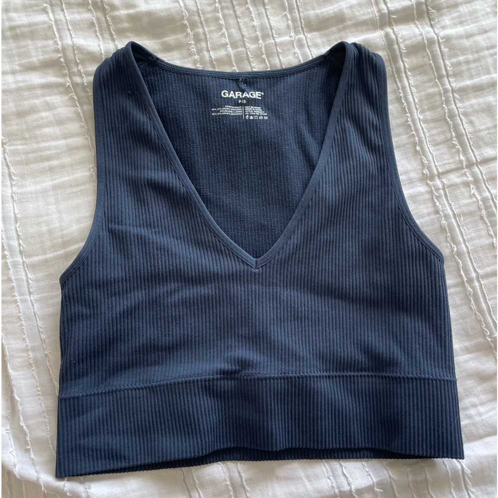Garage Stella Seamless Plunge Tank - Navy Size S